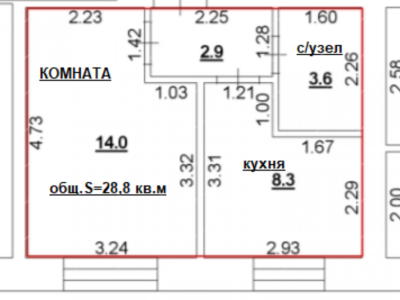 однокомнатная квартира на улице Тургенева дом 6, к3 город Кстово