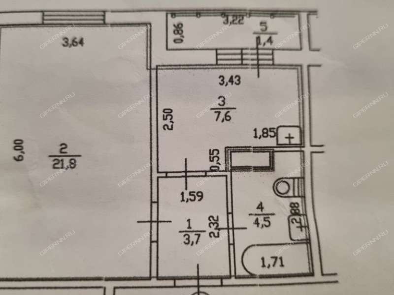 однокомнатная квартира на улице Дружаева дом 1б