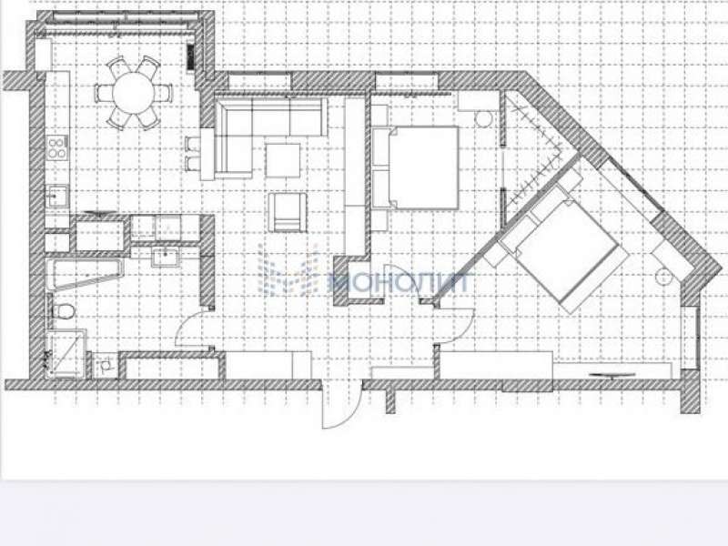 трёхкомнатная квартира на улице Композитора Касьянова дом 11