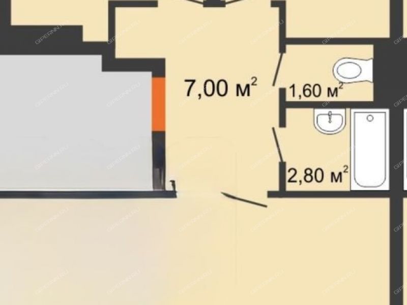 двухкомнатная квартира на улице Романтиков дом 14
