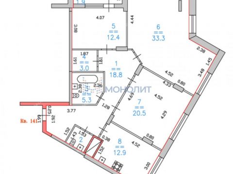 3-komnatnaya-ul-vladimira-vysockogo-d-1 фото