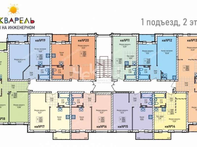 однокомнатная квартира в новостройке в Инженерном проезде