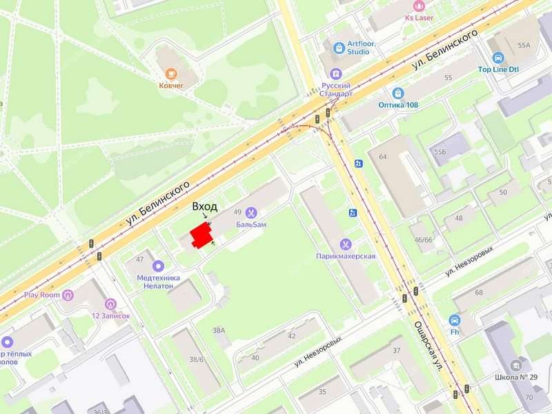 помещение под торговую площадь на улице Белинского