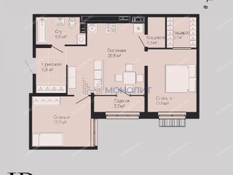 2-komnatnaya-ul-belinskogo-35-k1 фото