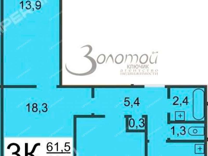 трёхкомнатная квартира на улице Адмирала Макарова дом 5 к2
