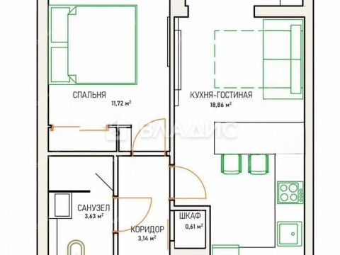 1-komnatnaya-ul-1-ya-oranzhereynaya-d-24a фото