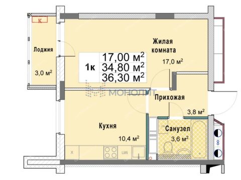 1-komnatnaya-ul-udarnaya-8 фото
