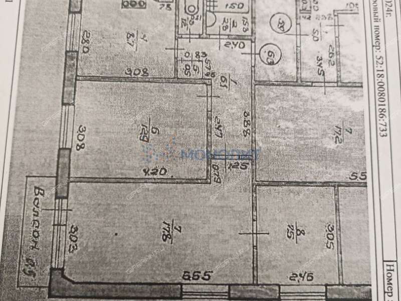 трёхкомнатная квартира на улице Маршала Голованова дом 39