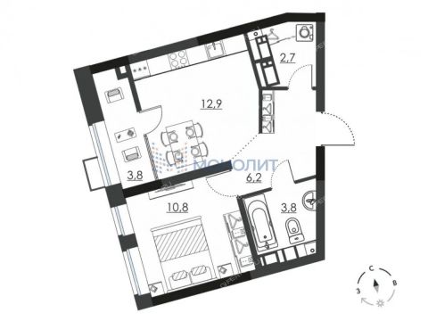 1-komnatnaya-ul-vitebskaya-25 фото