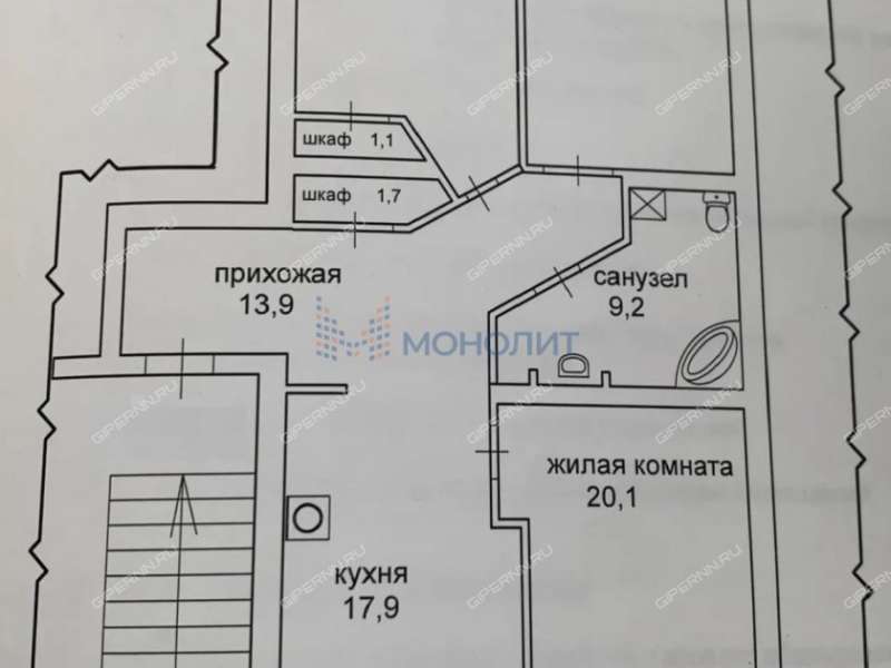 трёхкомнатная квартира на Арзамасской улице дом 5