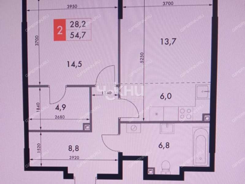 двухкомнатная квартира на Черниговской улице