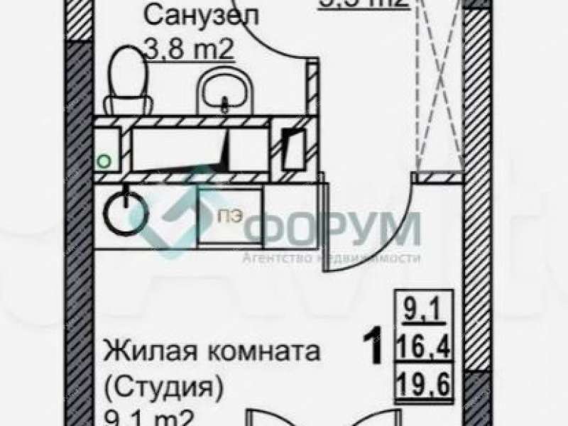 квартира-студия на улице Бетанкура дом 7