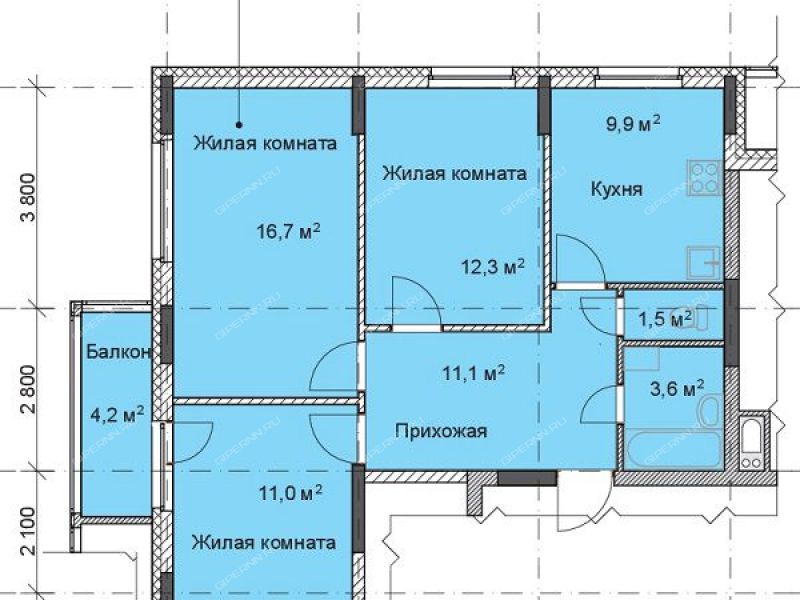 3 комнатная квартира в нижнем