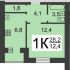 однокомнатная квартира на улице Коминтерна дом 18