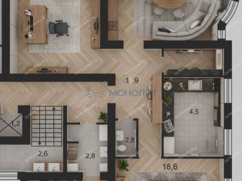 3-komnatnaya-ul-proletarskaya-d-10a фото