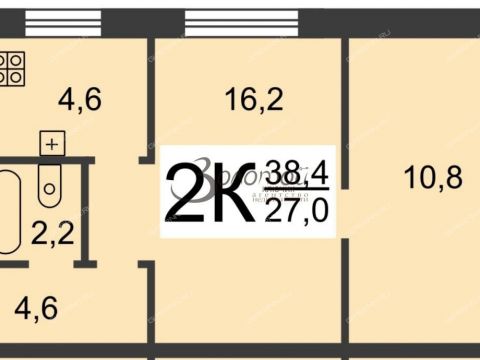 2-komnatnaya-poselok-40-let-oktyabrya-ul-orbeli-d-9 фото